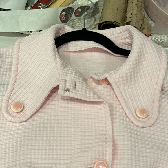 60/70 pink vintage dress in size medium, button down, Jackie O style dress, fun - Picture 7 of 10